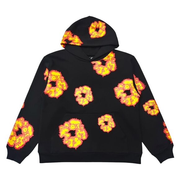Denim Tears x Offset Wreath Hoodie Sweatshirt Black - Picture 1 of 4